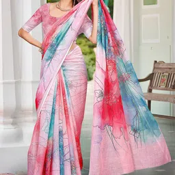 Anouk Floral Printed Saree-image-74