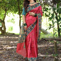 KALINI Ethnic Motifs Printed Tussar Saree-picture-50