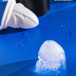 ZOKU Navy Blue Silicone Shark Ice Ball Molds image 3