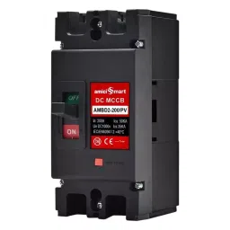 amiciSmart DC Circuit Breaker 600 VDC 200 Amp MCCB for Solar, Wind & Hydropower Protection, 1xDC-MCCB-200A-26