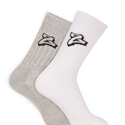 MuscleBlaze Unisex Pack Of 2 Patterned Cotton Crew-Length Socks-5