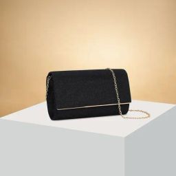 Forever Glam by Pantaloons Black Embellished Clutch-image-33