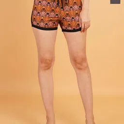 IX IMPRESSION Women Printed Slim Fit High-Rise Shorts-image-58
