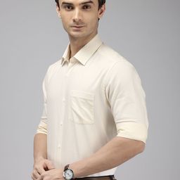 Arrow Self Design Manhattan Slim Fit Opaque Pure Cotton Formal Shirt-image-84