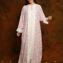 Exotic India Women Floral Embroidered Maxi Dress-picture-6