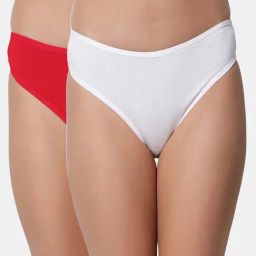 Bleeding Heart White & Red Thongs - Pack Of 2-image-98