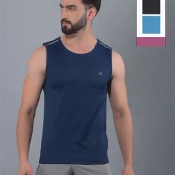 Force NXT Multicolored Regular Fit Gym Vest - Pack Of 3-image-15