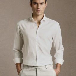 Louis Philippe White Cotton Slim Fit Shirt-picture-14