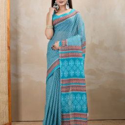 SHANVIKA Green Pure Cotton Printed Saare-picture-16