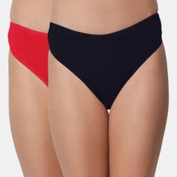 Bleeding Heart Red & Black Thongs - Pack Of 2-image-82