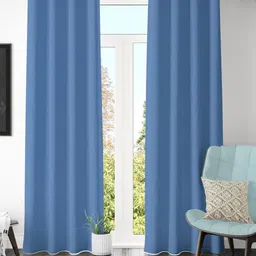 Galaxy Home Decor Blue Set of 2 Black Out Window Curtain-image-69