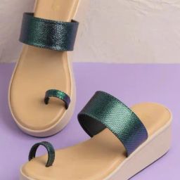 Inc.5 Women's Green Toe Ring Wedges-image-97