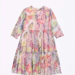 Allen Solly Kids Pink Printed Regular Fit Dress-picture-27