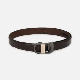 Allen Solly Brown Leather Textured Waist Belt-image-24