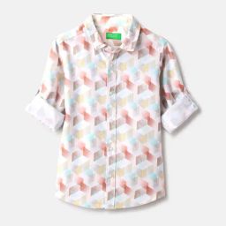 United Colors of Benetton Boys Multicolor Printed Full Sleeves Shirts-image-45
