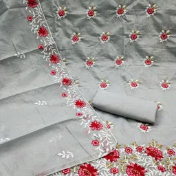 Leeza Store Embroidered Unstitched Dress Material-picture-24
