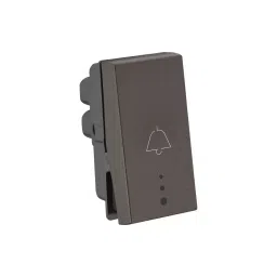 Legrand Bell Push with Indicator Myrius Charcoal Grey 6 Amp 1 Module 1 Way, 6794 21 image 3
