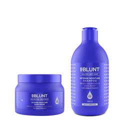 BBLUNT Intense Moisture Hair Mask 250g & Shampoo 300ml With Jojoba & Vitamin E-34