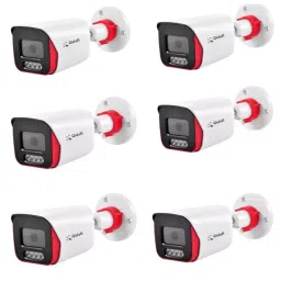 Qidots 8 MP Fixed Bullet IP Camera With Night Vision and H.265 Video Compression Technology (Pack of 6)-image-0