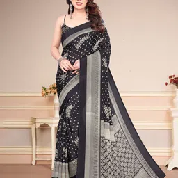 MAGNEITTA Floral Print Festive Pure Chiffon Saree-picture-2
