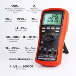 KUSAM-MECO TRMS Digital Multimeter 9999 Counts 4 Digit Dual LCD Display, KM822EX image 3