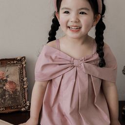 LULU & SKY Girls Cold-Shoulder A-Line Cotton Top-image-51