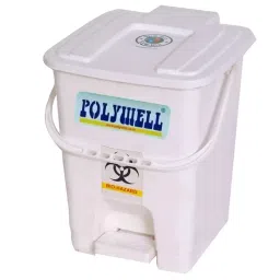 Polywell 15 L Bio Bin Pedal Dustbin White, PWBB15P (Domestic Grade)-14