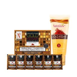 NutriGlow Naturals Gold Kesar Facial Kit -60gm Gold Kesar Facial Cleanser -65ml-17