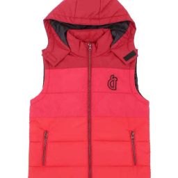 Gini & Jony Kids Red & Pink Color Block Hooded Jacket-picture-18