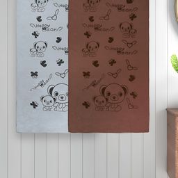 Myntra Elegant Homes Brown & Grey 2 Printed Cotton 300 GSM Bath Towel-image-99