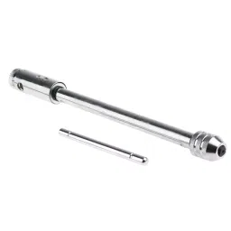 RS PRO Long Ratchet Tap Wrench Steel#6-1/4" (ISO), 1/4"(DIN)UNF,1/8-1/4"(DIN)BSW, 4BA Model No444930-19