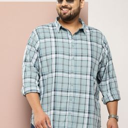 Sztori Plus Size Checked Pure Cotton Shirt-picture-6