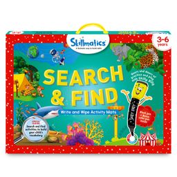 Skillmatics Educational Game - Search and Find Reusable Activity Mats with 2 Dry Erase Markers Gifts for Ages 3 to 6-12