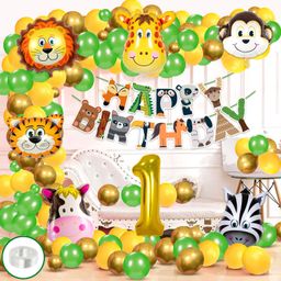 Zyozi Jungle Safari Birthday Decoration Kit Multicolor - Pack Of 84-18