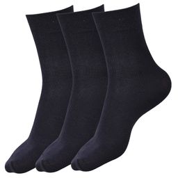 DOLLAR Pack Of 3 Solid School Socks - Navy Blue-picture-16