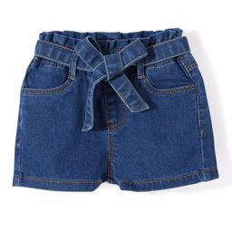 Babyhug Denim Mid Thigh Length With Stretch Shorts - Blue-picture-11
