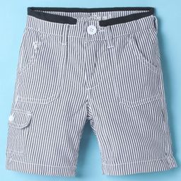 Under Fourteen Only Striped Shorts - Black-picture-36