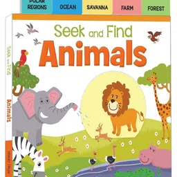 wonder house books Seek And Find - Animals : Early Learning Board Books With Tabs Novelty Books Pack of 1 - English-picture-42