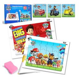 Wembley Toys 5-in-1 Magnetic Puzzle Set in Paw Patrol Theme Print with 5 Puzzles Sketch Pen Board & Duster 34 Pieces - Multicolor-15