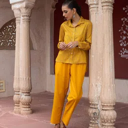 House of Chikankari Floral Block Printed Tunic With Trouser-picture-42