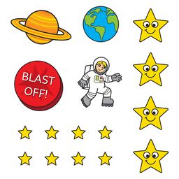 Orchard Toys Set of 2 Outer Space and 1 to 20 Sticker Colouring Books - English image 3