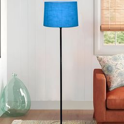 Homesake Blue & Black Metal Cylinder Shaped Floor Lamp-22