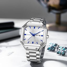 GIORDANO Men Dial & Stainless Steel Bracelet Style Straps Analogue Watch GZ-50126-22-49