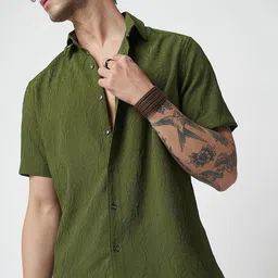 VASTRADO Men Classic Slim Fit Opaque Casual Shirt-image-19