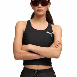 Puma Black Raceday Ultraform Breathable Skinny Crop Tank-picture-38