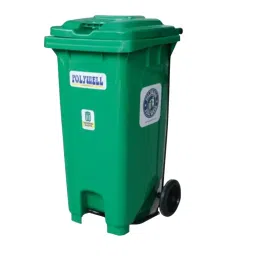 Polywell 120 L Center Pedal Wheeled Dustbin Green, PW120CP-image-12