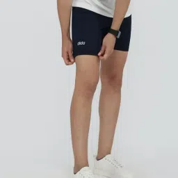 Dida Navy Polyster Skinny Fit Solid Compression Shorts image 3