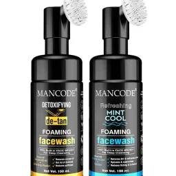 Mancode Detoxifying De Tan & Refreshing Mint Cool Foaming Facewash (Pack of 2) image 1