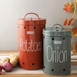HAZEL Multicolor Galvanized Metal Containers - Set of 2 (1.25L) image 1