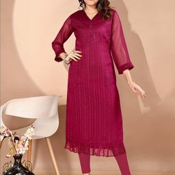 ZAZADIYA ENTERPRISE Women Purple Kurtis-17